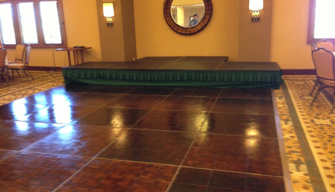 Our 12' x 15' Solid Wood Dancefloor delivered and assembled.