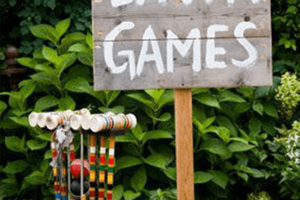 Lawn Games and Lighted Signs
